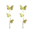 Pendientes Largos con Borlas Mariposa Estilo Bosque Super Hada Elegantes Estilo Ins Lujo Accesible Pendientes de Nicho Pendientes de Moda de Gama Alta