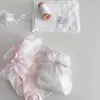 Calcetines para Niñas, Calcetines de Malla Finos de Verano, Calcetines Dulces de Encaje hasta la Pantorrilla, Calcetines de Princesa con Lazo, Calcetines Suaves y Lindos