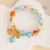 Pulsera de Joyería de Nuevo Estilo, Joyería de Cuentas de Cristal Estilo Coreano, Pareja, Estudiante, Pulsera Infantil, Joyería para Niñas al por Mayor