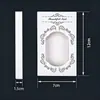 Caja de embalaje universal blanca para joyería, uñas postizas y manicura, caja con solapa para colgar de cartón blanco con blíster, caja plegable transparente con ventana