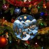 TYU549-568 Colgante Navidad Yeti Acrílico Cadena de Hierro Colgante Vacaciones Ventana Porche Adorno Decorativo