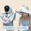 Sombrero con Ventilador para Protección Solar de Verano y Protección UV, Ala Ancha, Sombrero de Sol Abierto, Sombrero Parasol con Ventilador Ajustable de 3 Niveles