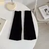 Polainas de Malha Cinza Dividida Outono e Inverno para Meninas JK Lolita Polainas Quentes Flare Polainas Versáteis para Panturrilha