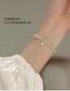 Pulseira Fu de Pérola de Imitação Feminina Luxo Leve Nicho Senso de Alta Qualidade Novo Estilo Pulseira Exquisita de Jade Hetian de Imitação Presente de Namorada para Mulheres
