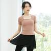 Top de Danza Primavera y Verano chaleco corto ropa de práctica de ballet body protector de hombro de ballet top de manga corta