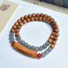 Pulsera Media Barbie Sándalo Estilo Chino Nuevo DIY Pulsera Estilo Nacional Pulsera Multicírculo Hecha a Mano para Hombre y Mujer Cuentas de Buda Juguete de Mano