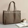 Bolso tote personalizado de nuevo tejido compuesto de PU, se puede imprimir con logo, bolsa de compras de poliéster de gran capacidad y engrosada para ropa