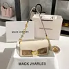 Bolsa baguette estampada con bloques de color vintage para drop-shipping, nuevo estilo primavera/verano 2026, bolsa de cadena de alta gama para el hombro, venta al por mayor