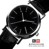 Reloj de cuarzo ultrafino de moda para hombre y mujer, correa no mecánica, resistente al agua, de alta gama para parejas, con doble escala en la correa.