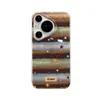 Adecuado para funda de teléfono Huawei Pura80, Ambiente de Otoño e Invierno, Rayas y Estrellas de Bloques de Color Huawei Pura70Pro