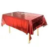 Foil de Aluminio Transfronterizo Mantel de Mesa CPP para Fiesta Rojo Rosa Láser Cumpleaños de Niña Boda Mantel Desechable Suministros para Fiesta