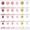 Nuevas 138 piezas de bolitas para decoración de pasteles, toppers para pasteles para fiestas de cumpleaños transfronterizas, repostería, bolitas doradas estilo ins, bolitas plateadas, bolitas coloridas