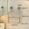 Caja de almacenamiento de toallas de lavado montada en la pared caja de pañuelos de papel para baño tocador estante de almacenamiento para toallas secundarias desechadas