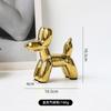 Nórdico personalizado cerâmica prata luz balão de luxo cão coelho pequeno animal decoração criativa casa sala de estar decoração macia