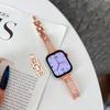 Pulseira de Metal com Ondas de Água e Trevo de Quatro Folhas Adequada para Apple 78910 Huawei Fit4 Gt5 Xiaomi 10