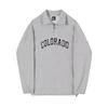 Sudadera Popular Europea de Talla Grande con Media Cremallera para Hombre, Estampado de Letras de Marca de Moda, Chaqueta de Manga Larga para Primavera y Otoño, Venta al por Mayor de Fábrica