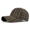 Chapéus de Comércio Exterior para Homens e Mulheres no Outono e Inverno Novos Bonés de Basebol Clássicos Xadrez Topo Rígido Bonés de Pato que Mostram o Rosto Chapéus de Sol