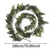 Guirlanda de cedro de natal artificial verde cedro rattan para lareira doméstica decoração de festa de feriado interna e externa