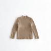 Roupa Infantil Estilo Coreano, Suéter de Gola Alta Curta Elástico Amigo da Pele, Tricô Canelado, Caimento Justo para Meninos e Meninas, Camada Base de Tricô para Outono e Inverno