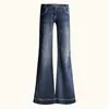 Jeans Lavados de Estilo Americano de Tiro Bajo para Mujer, Novedad de Principios de Otoño, Corte Delgado, Favorecedores, Versátiles Pantalones de Campana para Chicas Modernas