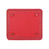 Base para bolso tejido DIY cuadrada de 18 cm 64 agujeros patrón de cruz accesorio de base para bolso hecho a mano placa base de cuero PU