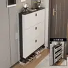 Zapatero Ultrafino para Entrada del Hogar, a Prueba de Polvo, Gran Capacidad, Estilo abatible, Gabinete de Pasillo de Lujo Ligero, Zapatero de Almacenamiento Moderno y Sencillo