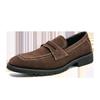 Otoño 2024 Moda Negocios Casual Zapatos de Cuero Mocasines Juveniles de Ante Esmerilado Slip-on Zapatos de Cuero tipo Mocasín