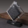 Trofeo de cristal creativo medalla placa de licencia letras gratis LOGO premio anual al personal recuerdo regalo