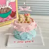 Decoraciones y Adornos para Pastel del Día de San Valentín Chino 2025 Celebridad de Internet Pareja Sentada Oso Confesión Aniversario Accesorios de Enchufe
