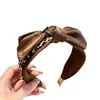 Diadema de leopardo estilo francés con lazo para mujer, diadema ancha de retazos vintage, accesorio para el cabello de moda de corona alta