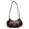 Bolso Retro de Nicho Transfronterizo con Múltiples Bolsillos para Mujer 2026 Nuevo Bolso de Hombro Versátil para el Trabajo Textura de Alta Calidad Bolso Cruzado