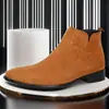 Botas Chelsea de talla grande para hombre, con cremallera lateral de AliExpress, botines de moda para hombre, combinables, estilo europeo y americano.