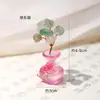 Árbol de la Fortuna de Grava de Cristal Natural Árbol de la Fortuna de Amatista Rosa Decoración Creativa de Escritorio Adornos del Árbol de la Vida para Coche