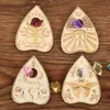 Nuevos adornos artesanales de madera con bola de cristal, chasis creativo con forma de animal y corazón, base de piedra energética, productos de madera