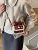 Bolso Mini Casual, Bolso Cruzado, Bolso de Mujer, Bolso Cuadrado Pequeño de Cuadros Simple de Gama Alta, Bolso de Hombro de Lazo a la Moda