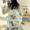 2024 nueva mochila plisada de estrella para combinar con todo, mochila de perro lindo, ins, dulce japonés, mochila de gran capacidad al por mayor