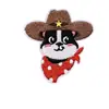 Patche Bordado Popular de Filhote de Desenho Animado, Decoração Fofa de Animal de Estimação com Adesivo Termofusível para Bolsas e Chapéus