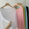 Blusa Seaside para Mujer Holgada Transpirable de Manga Larga Top para Mujer Verano 2025 Ligera Microtransparente Camiseta Ropa Protectora Solar
