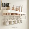 Estante de Almacenamiento para Baño Cabei Gun Gray, Lavabo de Baño, Inodoro, Estante de Almacenamiento de Alta Gama Montado en Pared sin Taladro