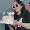 Óculos Chapéu de Aniversário, Óculos Divertidos de Bolo de Aniversário, Óculos para Festa de Feliz Aniversário