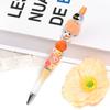 Resaltado transfronterizo ABS perla de imitación muñeco de nieve navideño cuentas estampadas cadena para teléfono móvil diy accesorios para bolígrafo cuentas sueltas