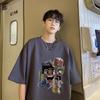 Camiseta de Verano Pato Donald Americana de Manga Corta para Hombre Oversize Moderna Marca Estampada Moderna Resistente Cuello Redondo Manga Corta Ropa