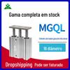 Marca Yingmei Substitui Cilindro de Guia de Três Eixos Tipo Smc Mgql16-10-20-30-40-50-75-100-150Z