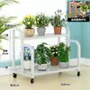 Estante de Flores para Interiores para Uso en el Hogar en la Sala de Estar, Estante de Plantas Móvil de Múltiples Niveles para Suculentas y Plantas Verdes, Estante de Almacenamiento de Hierro Forjado de Pie para Balcón