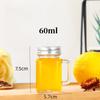 Copo de Água de Vidro Transparente Criativo Copo Mason com Tampa Copo de Vidro Alça Copo de Água Copo para Bebidas Copo para Chá com Leite