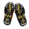 Cubrezapatos de Acero Inoxidable con Cadena Antideslizante de Silicona de 24 Dientes para Hielo y Nieve en Exteriores de Invierno, Crampones de Silicona con Diversas Cadenas