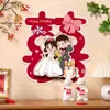 Adesivos de Dragão, Fênix, Pássaro-da-felicidade, Palavra Feliz Tridimensionais para Casamentos, Adesivos Especiais de Palavra Feliz para Decoração de Quarto de Casamento, Adesivos de Palavra Feliz, Adesivos de Porta de Palavra Feliz em Desenho Animado