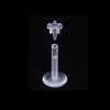 Comercio Electrónico Transfronterizo Mayorista Acrílico Desmontable Transparente UV Joyería para Piercing Corporal Estrella de Cinco Puntas Joyería para Labios Tachuelas para Labios