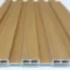 Fábrica de origen Paneles de rejilla WPC fibra de bambú-madera decoración industrial y para el hogar pared de fondo ecológica paneles de pared de madera ecológica cóncavo-convexo
