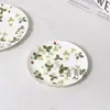 Nova Porcelana Óssea Morango Selvagem Moderno Leve Luxo Criativo Hotel Sala de Estar Quarto Modelo Prato de Jantar Tigela Doméstica conjunto Atacado